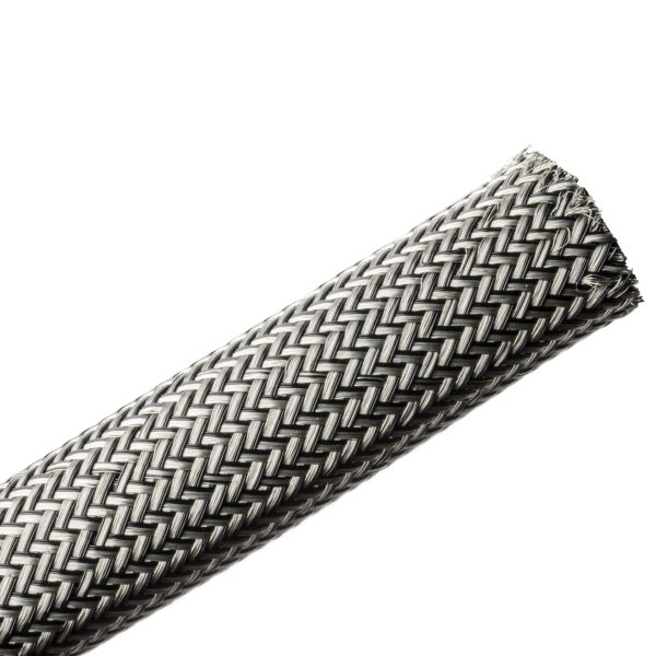 Electromagnetic Protection Braided Sleeving, 12 mm Dia, PET;TNCU, TCBK, 164ft/Reel