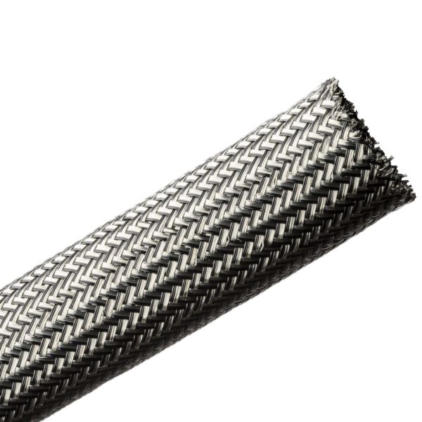 Electromagnetic Protection Braided Sleeving, 14 mm Dia, PET;TNCU, TCBK, 328ft/Reel
