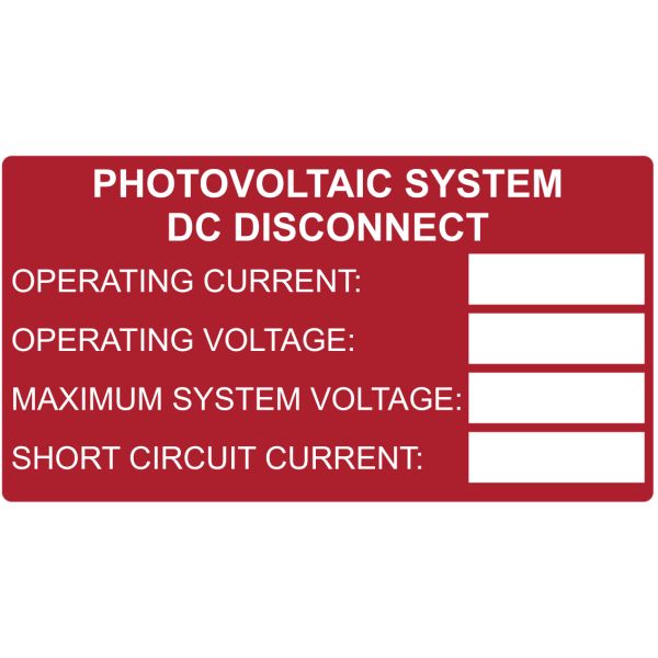 Hellermann Tyton 596-00231 Pre-Printed Solar Label DUAL POWER SOURCE Pack of 50 Red 4.1 X .75 4.1 X .75 