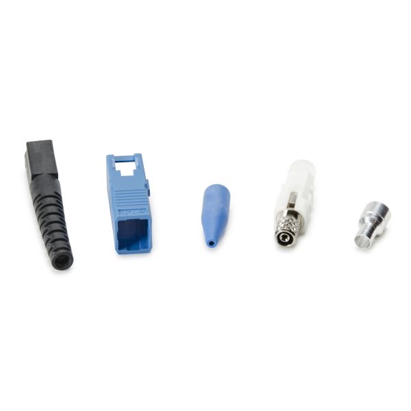 Connector, Fiber Optic SC Singlemode 900µm, 2mm, 3mm (Blue) Simplex–Epoxy & Polish, 1/Pkg